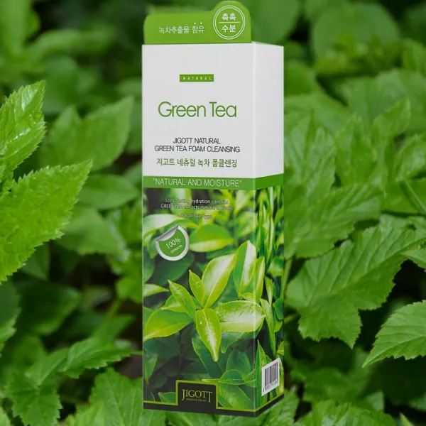 Jigott Spuma pentru spalare  Natural Green Tea 180ml - image 2