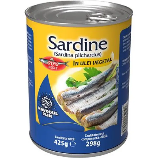Navodul Plin Сардины 425г в растительном масле - image 1