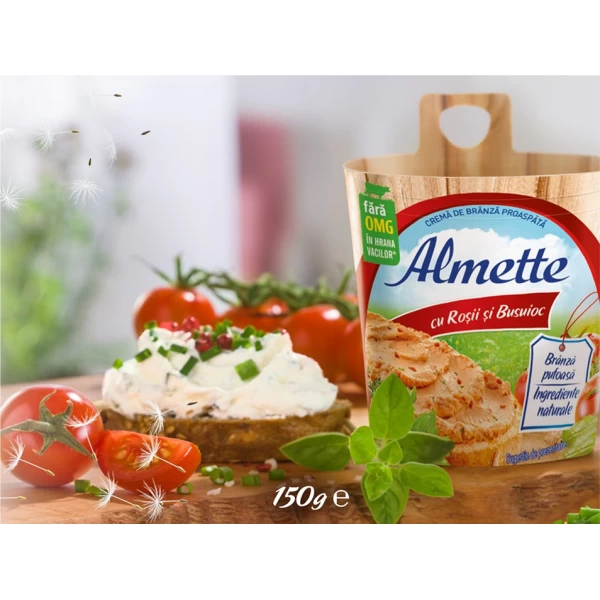 Almette Сливочный сыр с томатами и базиликом 150 г - image 2