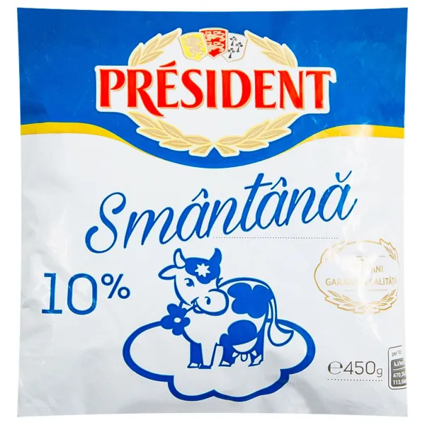 Smantana President Alba 10% 450 g (pungă polietilenă) - image 2