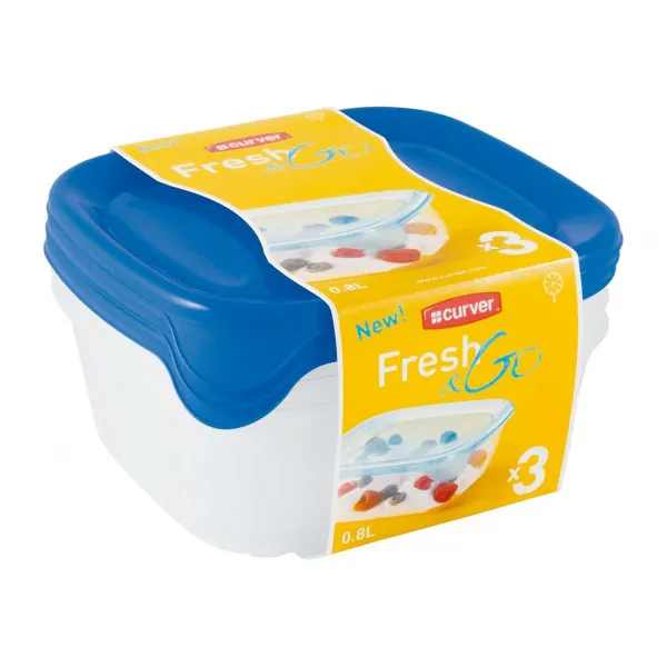 Набор контейнеров FRESH&GO 3 штуки 0,8 л - image 1