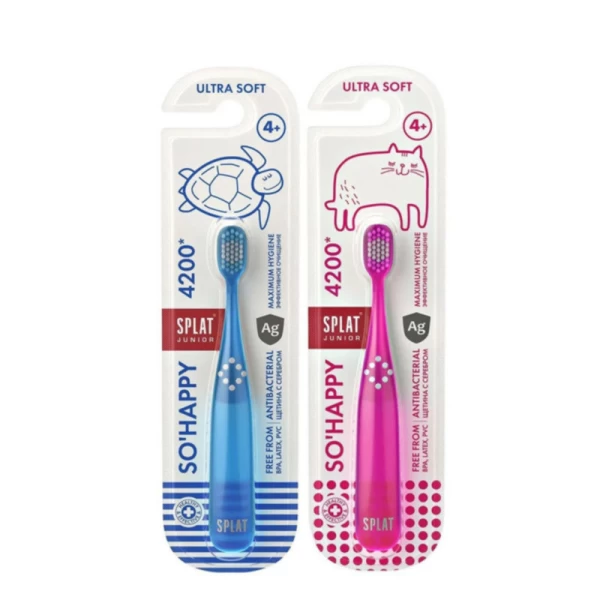 Splat Junior Periuță de dinți pentru copii Ultra cu ioni de argint,4+, Ultra Soft - image 2