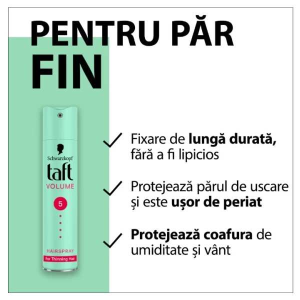 Taft Fixativ de par Volume Mega Strong Hold, nivel fixare 5, formula vegana, 250 ml - image 4