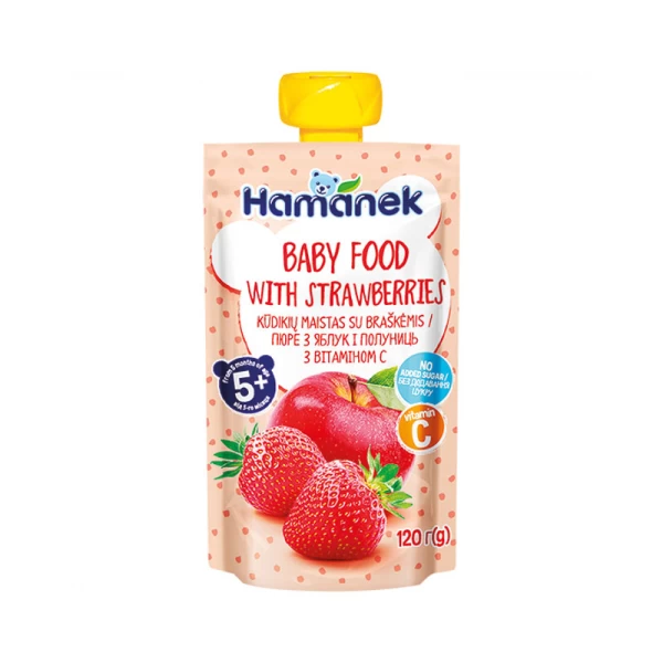 Hamanek Piure din mere si capsuna 120g - image 1