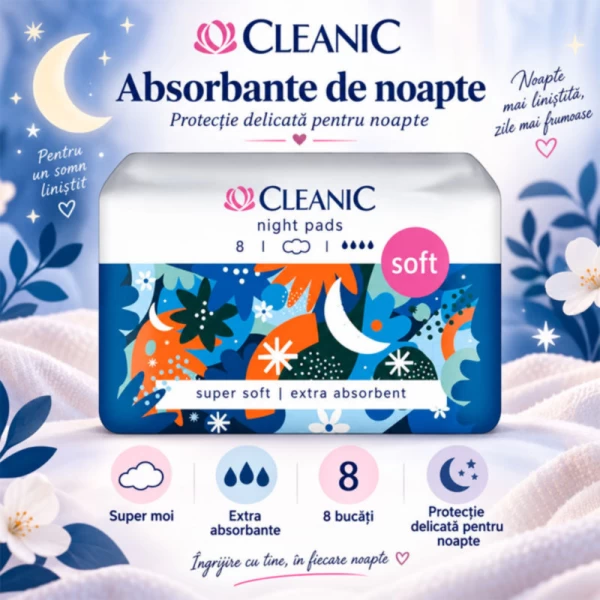 Cleanic Soft Absorbante Night 8 buc - image 2