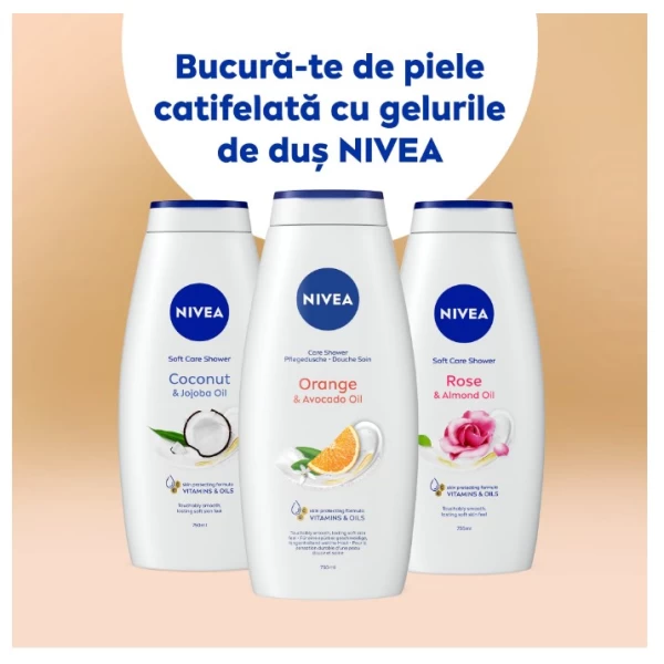 Nivea Gel de dus Care & Roses & Harmony 750 ml - image 4