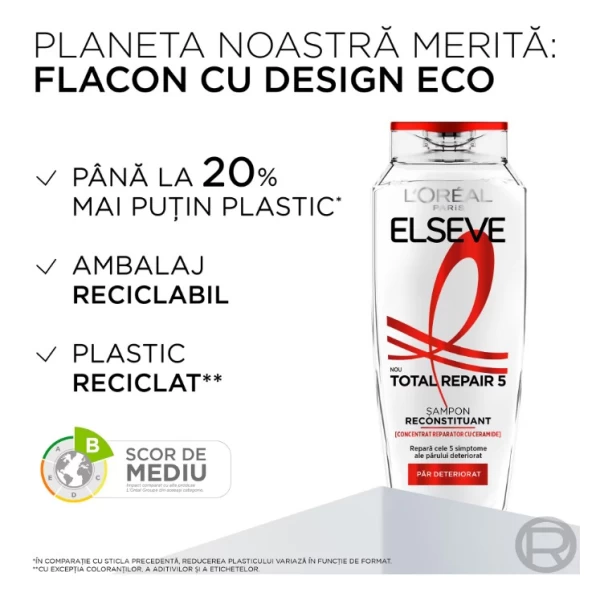 L'Oreal Paris Elseve Total Repair 5 шампунь для поврежденных волос, 400 мл - image 3