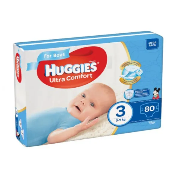 Подгузники Huggies Ultra Comfort 3 Mega для мальчиков 80 шт - image 1