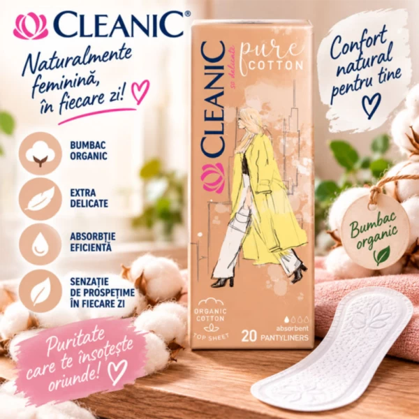 Ежедневные прокладки Cleanic Pure Cotton Panty 20 шт - image 2