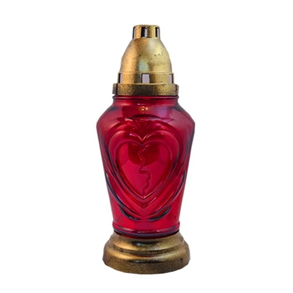 Candele din sticla rosie cu rezerva S13 ~30 ore 12x13+2x8 - image 1