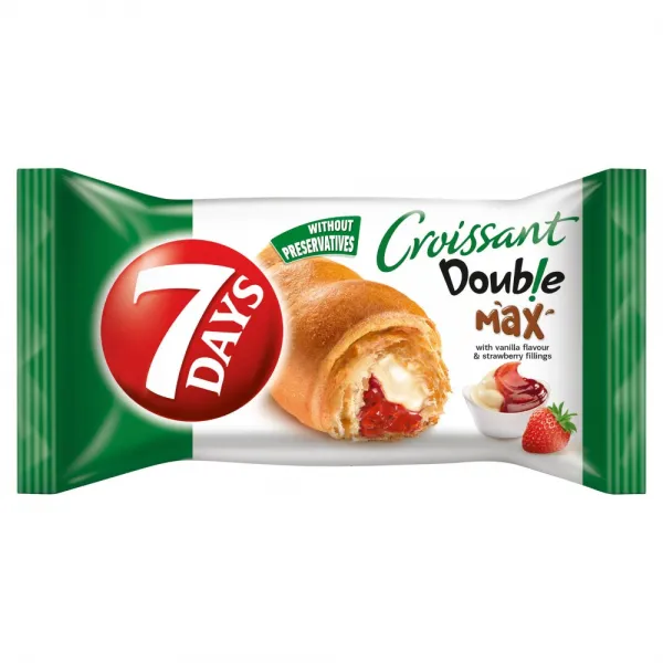 Croissant 7 Days 80 g double Vanilla & Strawberry - image 1