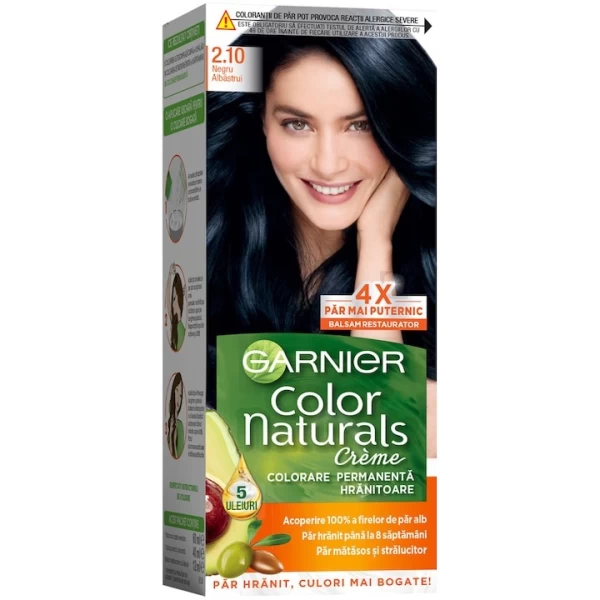 Стойкая краска для волос с аммиаком Garnier Color Naturals 2.10 Black Blue - image 1