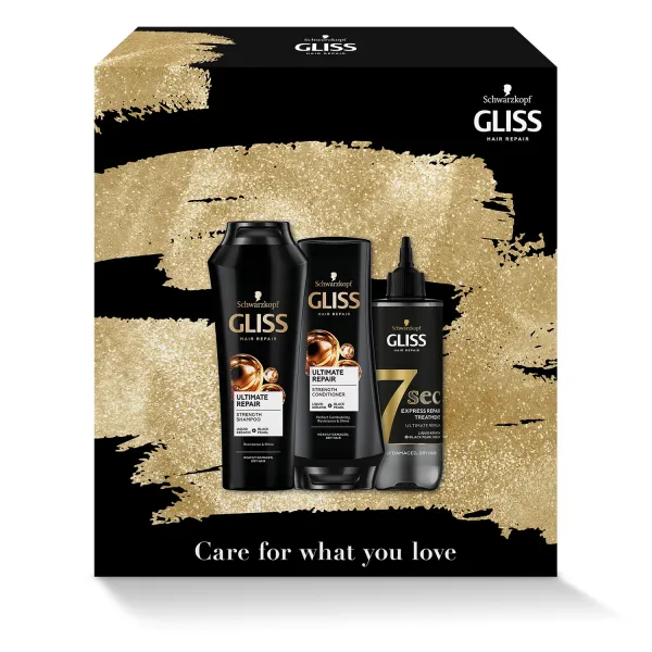Set Cadou Gliss Ultimate Repair (sampon, 250 ml + Balsam, 200 ml + Tratament Express 7 Secunde) - image 1