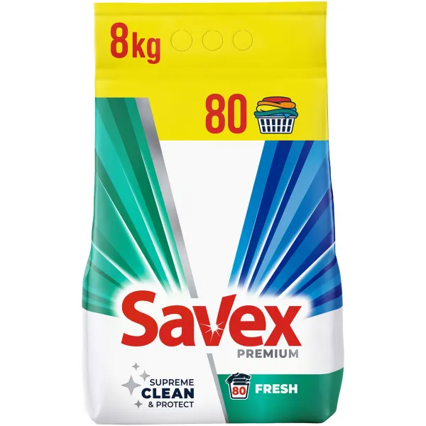 Savex Стиральный порошок 8 kg 2in1 Fresh, 100 стирок - image 1