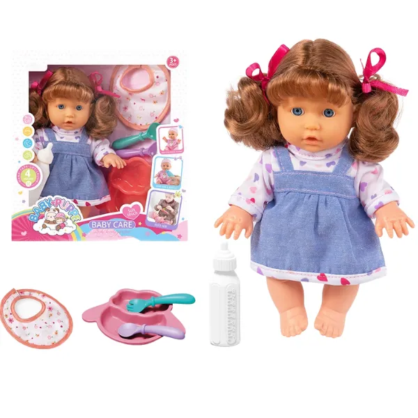 ESSA Музыкальная кукла в голубом платье и в блузке с сердечками - image 1