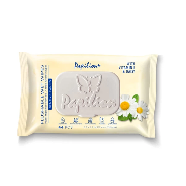 Papilion hirtie igienca umede 44 buc Chamomile - image 1