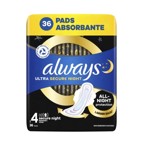 Always Прокладки Ultra Quatro Night S4 36 шт - image 1