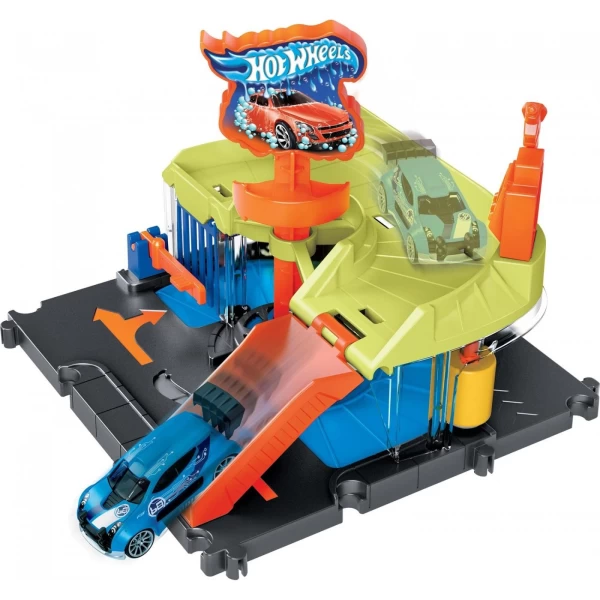 Set de joaca City Downtown Spalatorie auto Express Hot Wheels Hot - image 4