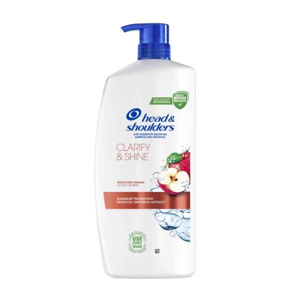 Head & Shoulders Sampon 800 ml cu pompa Clarify & Shine cu otet de mere - image 1