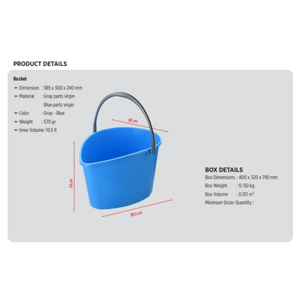 Proff Trendy Găleată de curățenie 10,5 L - image 2