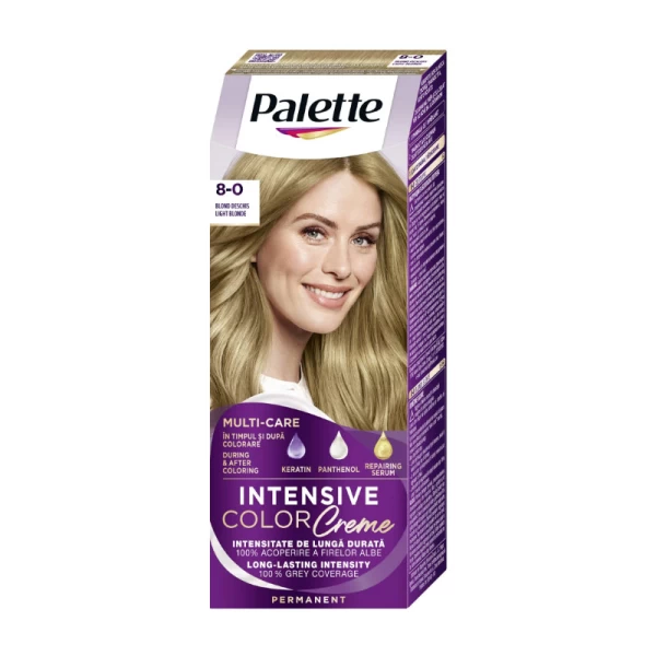 Краска для волос Palette Intensive Color Cream 8-0 (N7) Светлый блонд 110 мл - image 1