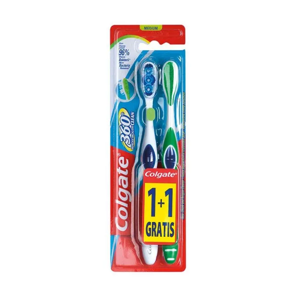 COLGATE  Periuta de dinti 360 medium 1+1 - image 1