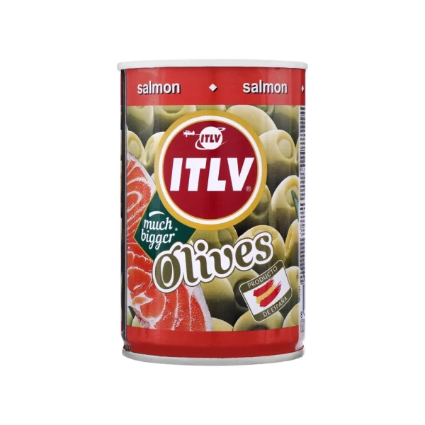 Masline verzi umplute cu somon, Itlv (110g - 200/220) 314ml - image 1