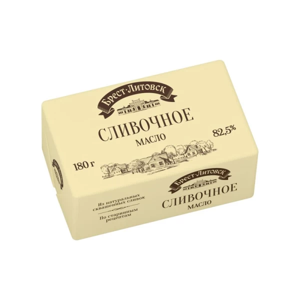 Масло кислосливочное соленое Брест-Литовск 82,5 %, высший сорт - image 1
