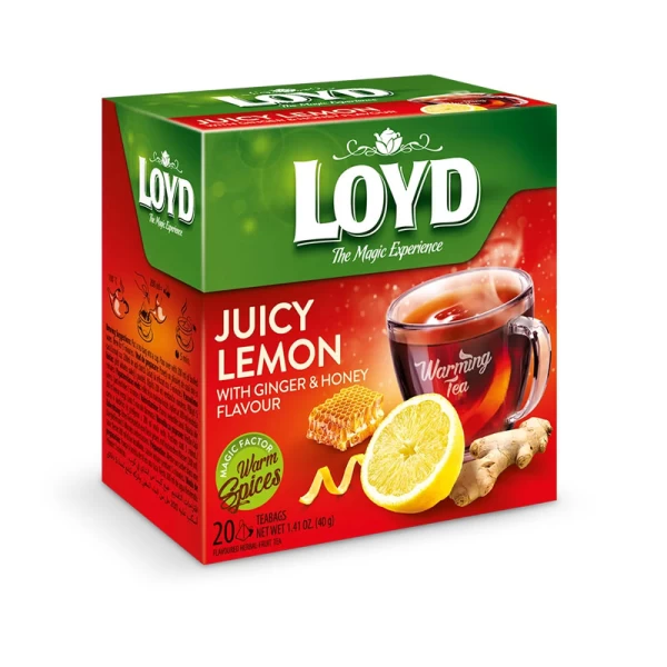 Ceai Loyd Tea Juicy Lemon with Ginger & Honey 20 buc - image 2
