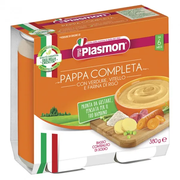 Plasmon Piure de vitel, legume si orez 2 x190g (6 luni) - image 1