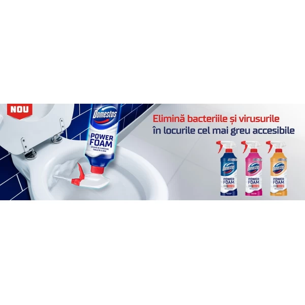 Domestos Power Foam Пена для чистки туалета и ванной  Arctic Fresh 435 мл - image 2