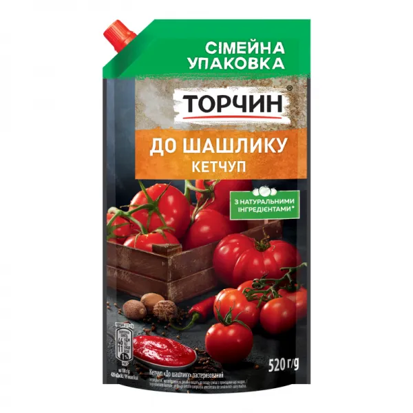 Кетчуп пастеризованный К шашлыку Торчин д/п 520г - image 1