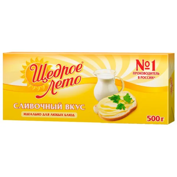 Щедрое лето Маргарин 72%, 500 г - image 1