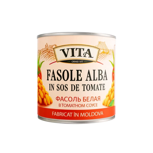 VITA Белая фасоль в томатном соусе 410 г - image 1