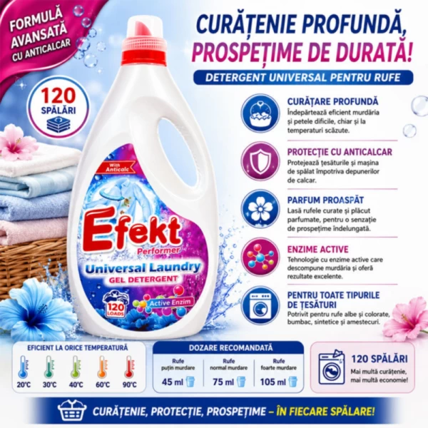 Efekt Detergent gel universal 4.8L Active Enzime - image 2