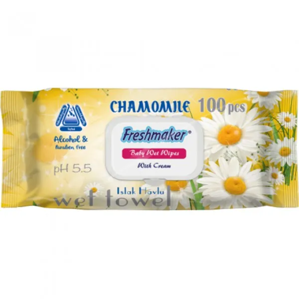 Freshmaker servetele umede Camomile cu capac 100 buc - image 1