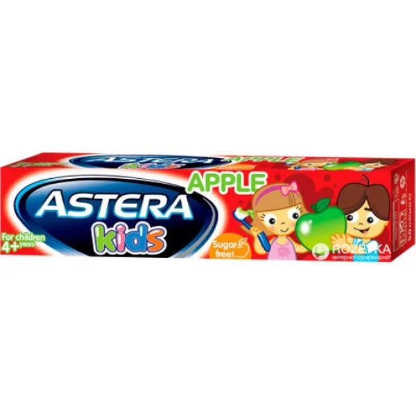 Детская зубная паста Astera Kids для детей от 6 лет и старше с ароматом яблока 50 мл - image 1