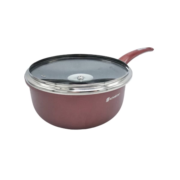 Schmitter Cratita ceramic cu coada+Capac aluminiu turnat 18cm, 2L - image 2