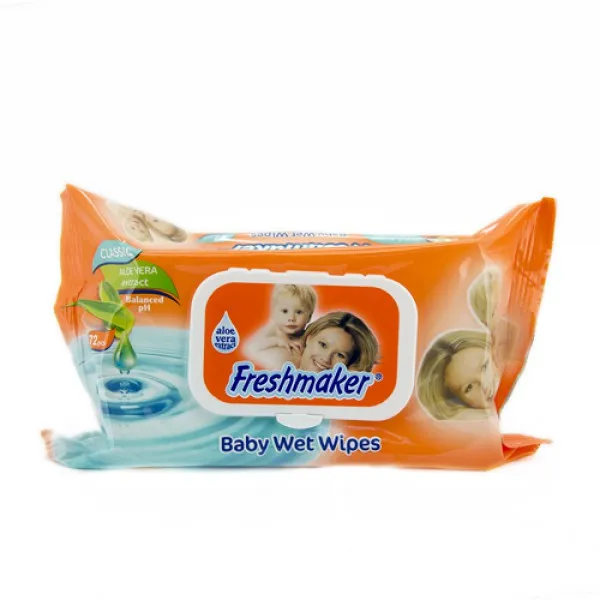 Freshmaker Coton Soft Влажные салфетки Extra/Classic с крышкой 72 шт. - image 1