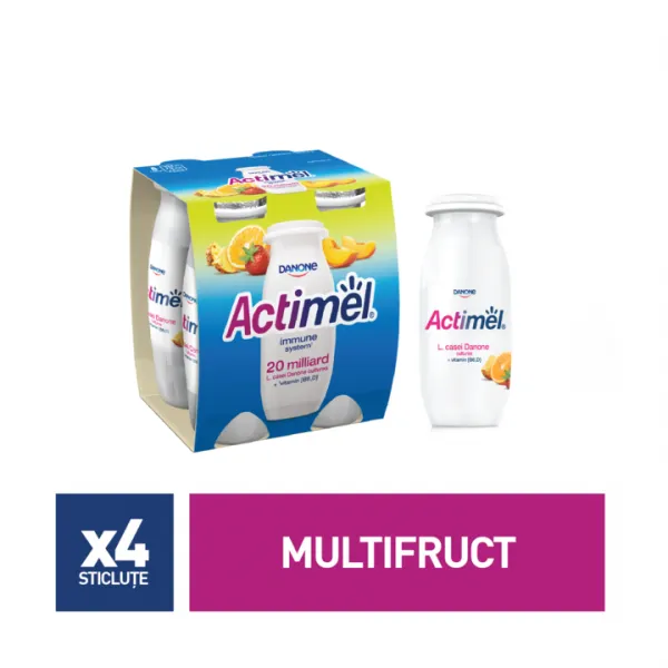 Actimel Йогурт питьевой мультифруктовый 4*100г - image 3