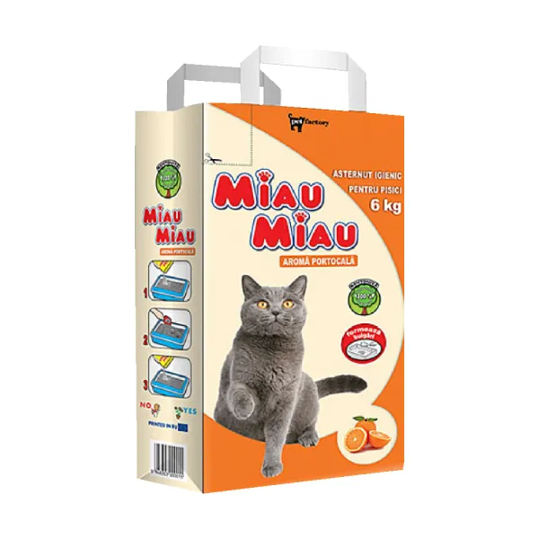 Miau Miau Asternut igienic portocala 5kg - image 1
