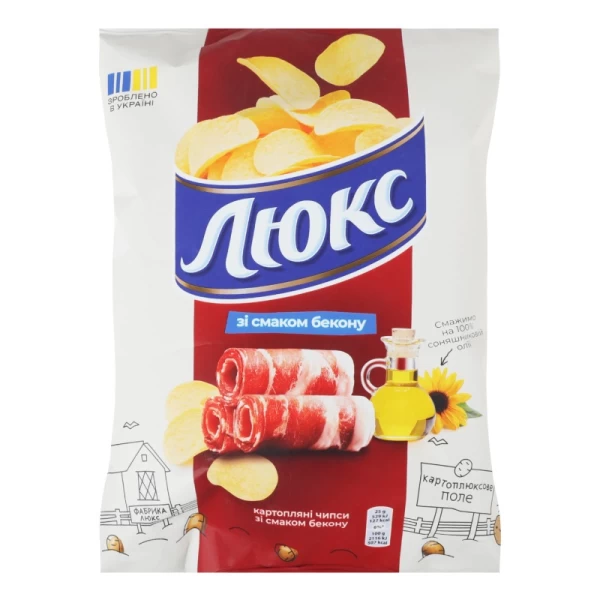Люкс Чипсы с беконом 105г - image 1