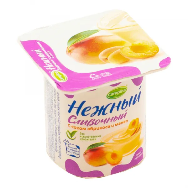 Iaurt Nejnii 5% delicat cremos cu suc de caise și mango 100 g - image 1