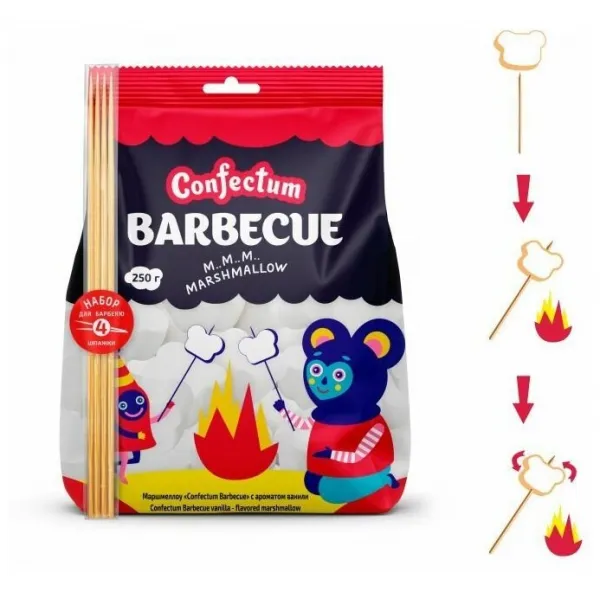 Маршмеллоу Confectum Barbecue с ароматом ванили, 200 г - image 3