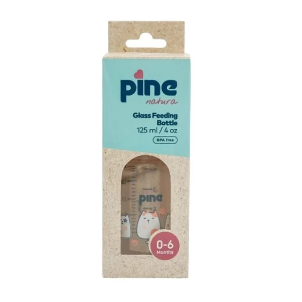 Pine Natura biberon din sticlă 0-6 luni 125 ml - image 2