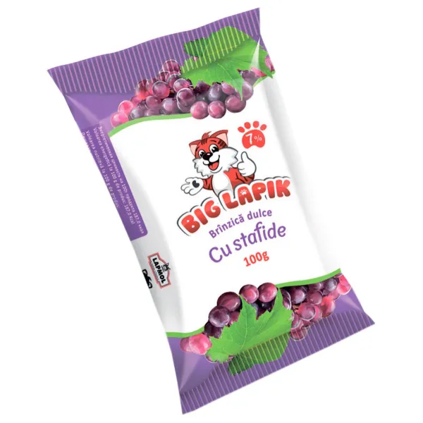 Big Lapik Brinzica dulce 100gr, 7% stafide - image 1