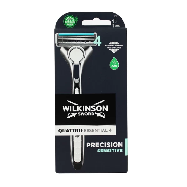 Бритва для бритья Wilkinson Sword Quattro Titanium Sensitive 2 картриджа - image 1