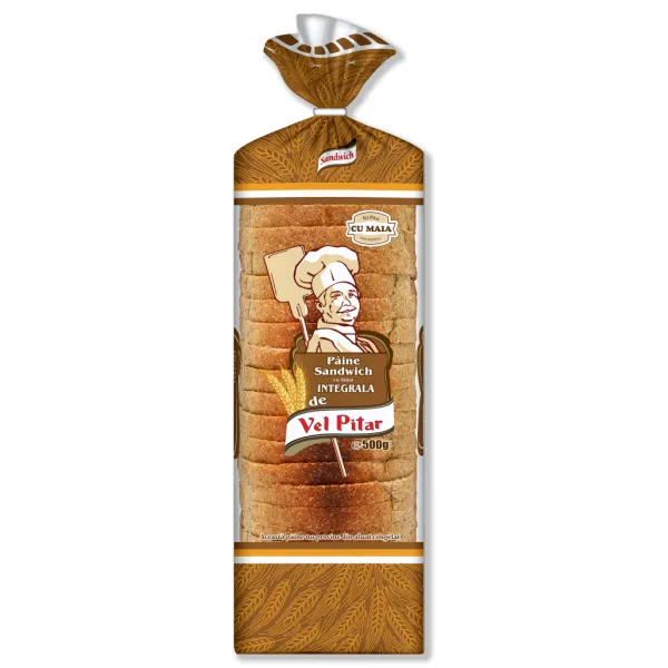 Хлеб цельнозерновой Vel Pitar для сэндвичей 500 гр. - image 1