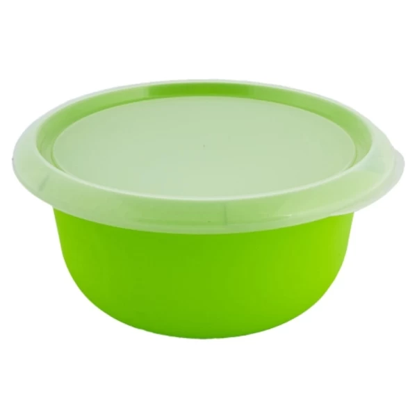 ALEANA Bol plastic cu capac 3 l, verde - image 1