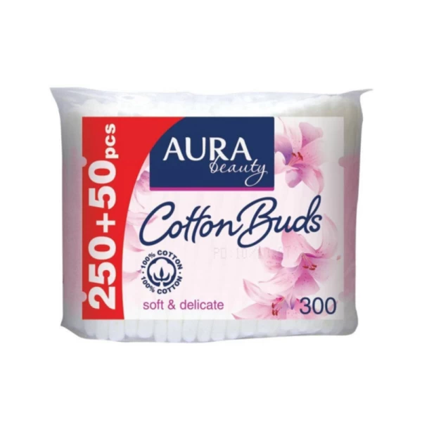 Ватные палочки Aura Eco 250+50 шт - image 1